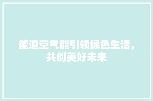 能道空气能引领绿色生活，共创美好未来 清洁保养