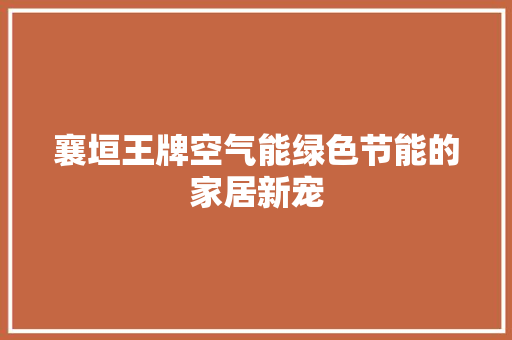 襄垣王牌空气能绿色节能的家居新宠 空调