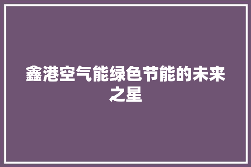 鑫港空气能绿色节能的未来之星 热水器