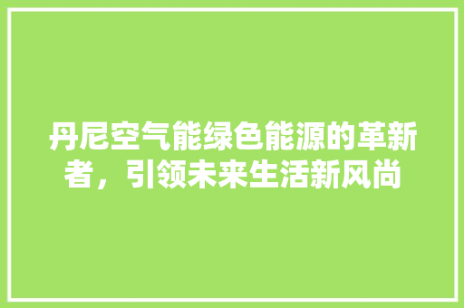 丹尼空气能绿色能源的革新者，引领未来生活新风尚 贴膜