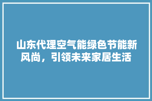 山东代理空气能绿色节能新风尚，引领未来家居生活 龙头管件