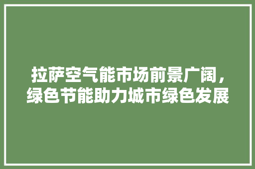 拉萨空气能市场前景广阔，绿色节能助力城市绿色发展 家居维修