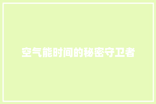 空气能时间的秘密守卫者 洗衣机