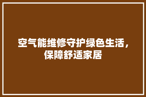 空气能维修守护绿色生活，保障舒适家居 贴膜
