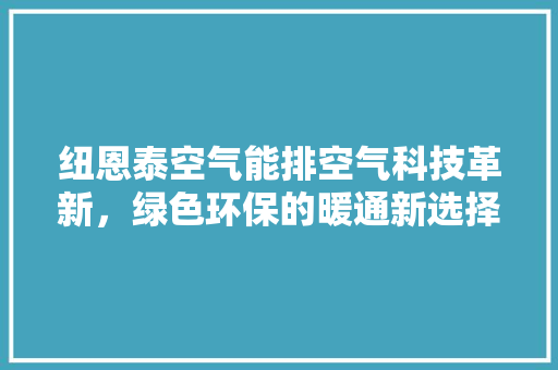 纽恩泰空气能排空气科技革新，绿色环保的暖通新选择 局部翻新