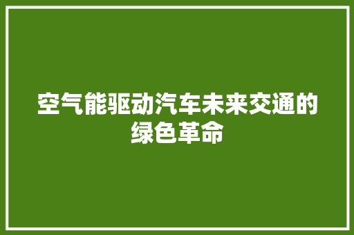 空气能驱动汽车未来交通的绿色革命 洗衣机