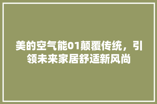 美的空气能01颠覆传统，引领未来家居舒适新风尚 洗衣机