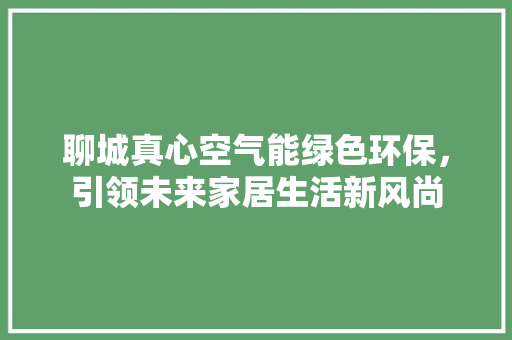 聊城真心空气能绿色环保，引领未来家居生活新风尚 冰箱