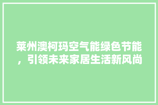 莱州澳柯玛空气能绿色节能，引领未来家居生活新风尚 洗衣机