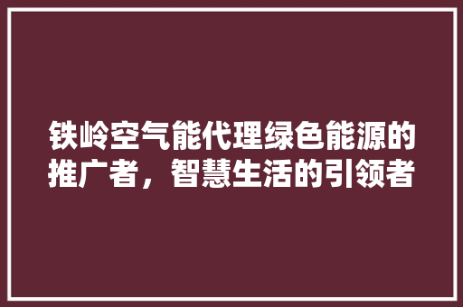 铁岭空气能代理绿色能源的推广者，智慧生活的引领者 旧房改造