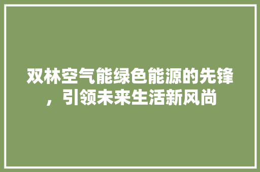 双林空气能绿色能源的先锋，引领未来生活新风尚 冰箱