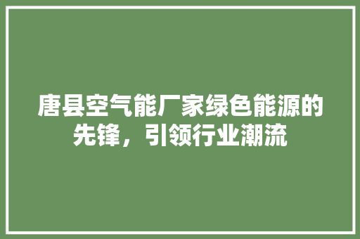 唐县空气能厂家绿色能源的先锋，引领行业潮流 冰箱