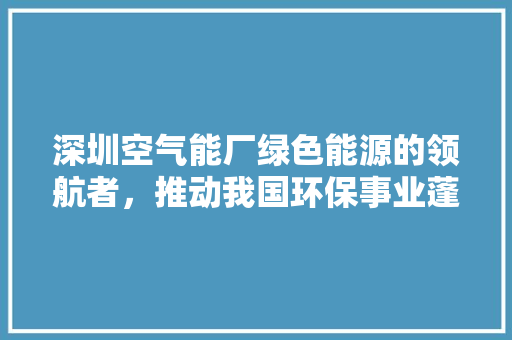 深圳空气能厂绿色能源的领航者，推动我国环保事业蓬勃发展 洗衣机