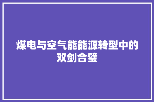 煤电与空气能能源转型中的双剑合璧 装修设计