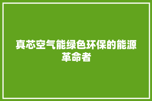 真芯空气能绿色环保的能源革命者 旧房改造