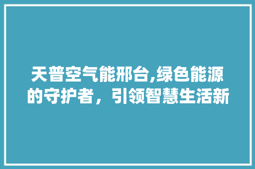天普空气能邢台,绿色能源的守护者，引领智慧生活新风尚_天普空气能邢台 天普空气能邢台,绿色能源的守护者，引领智慧生活新风尚_天普空气能邢台 家电维护