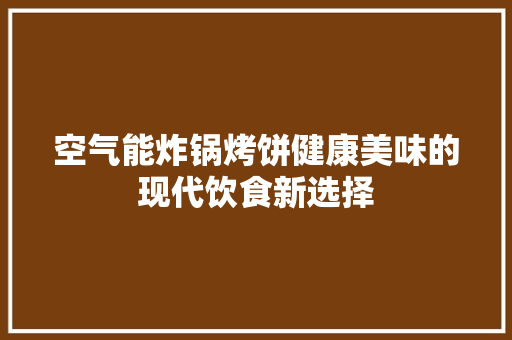 空气能炸锅烤饼健康美味的现代饮食新选择 空调