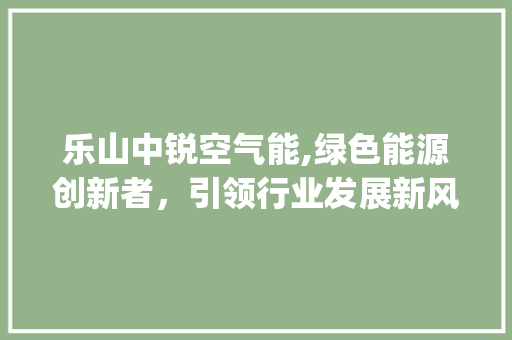 乐山中锐空气能,绿色能源创新者，引领行业发展新风向_乐山中锐空气能 乐山中锐空气能,绿色能源创新者，引领行业发展新风向_乐山中锐空气能 灯具安装