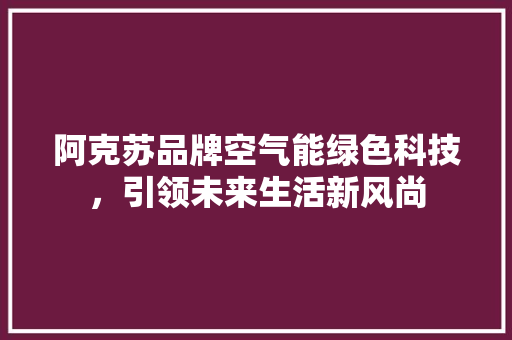 阿克苏品牌空气能绿色科技，引领未来生活新风尚 灯具安装