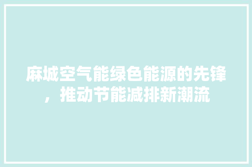 麻城空气能绿色能源的先锋，推动节能减排新潮流 洗衣机