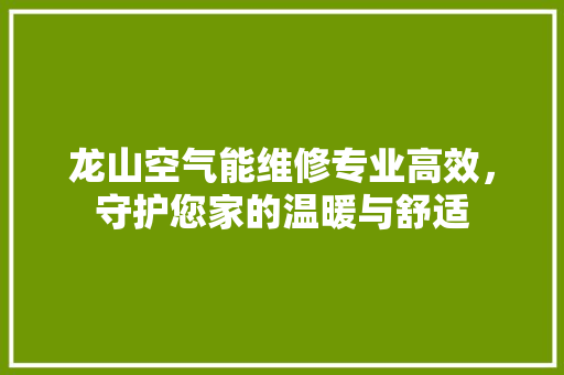 龙山空气能维修专业高效，守护您家的温暖与舒适 龙头管件