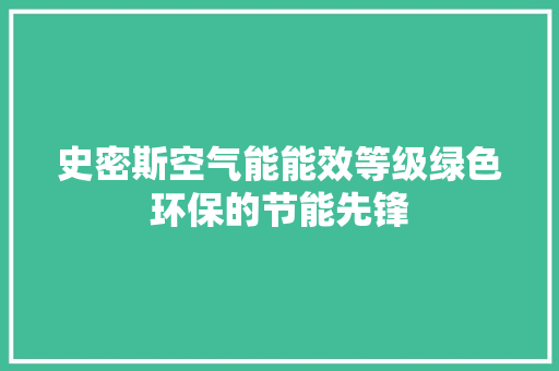 史密斯空气能能效等级绿色环保的节能先锋 冰箱