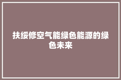 扶绥修空气能绿色能源的绿色未来 洗衣机