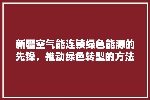 新疆空气能连锁绿色能源的先锋，推动绿色转型的方法者 装修设计