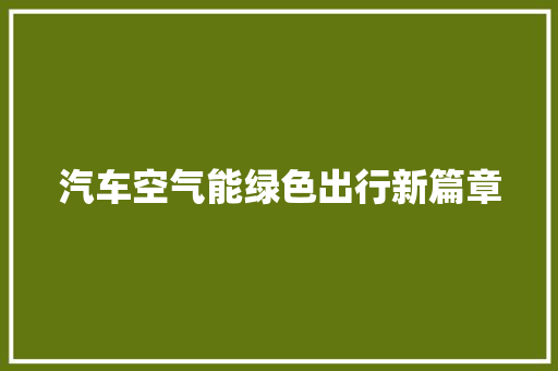 汽车空气能绿色出行新篇章 贴膜