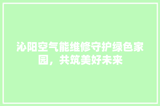 沁阳空气能维修守护绿色家园，共筑美好未来 旧房改造