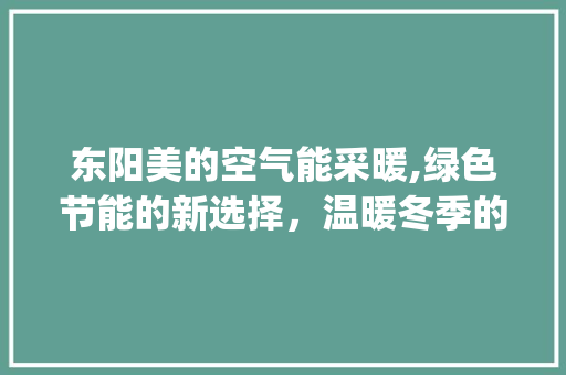 东阳美的空气能采暖,绿色节能的新选择，温暖冬季的守护者_东阳美的空气能采暖 东阳美的空气能采暖,绿色节能的新选择，温暖冬季的守护者_东阳美的空气能采暖 冰箱