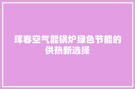 珲春空气能锅炉绿色节能的供热新选择 热水器