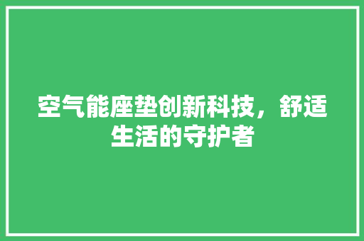 空气能座垫创新科技，舒适生活的守护者 翻新改色