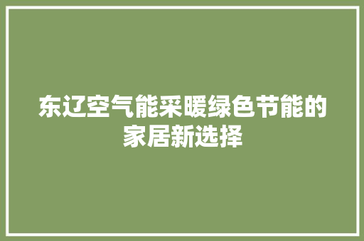 东辽空气能采暖绿色节能的家居新选择 空调
