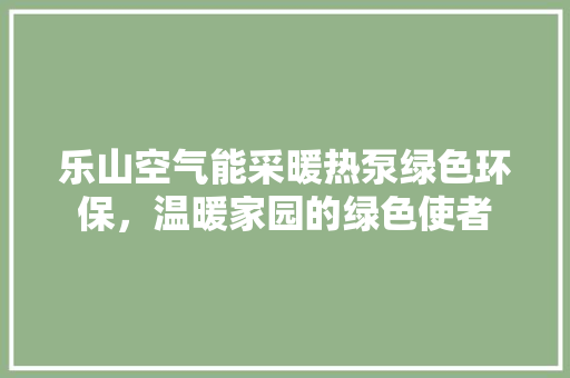 乐山空气能采暖热泵绿色环保，温暖家园的绿色使者 空调