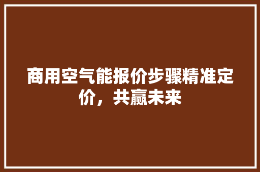 商用空气能报价步骤精准定价，共赢未来 洗衣机