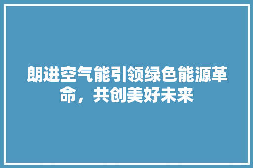 朗进空气能引领绿色能源革命，共创美好未来 洗衣机