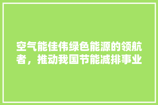 空气能佳伟绿色能源的领航者，推动我国节能减排事业迈向新高峰 灯具安装