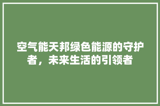 空气能天邦绿色能源的守护者，未来生活的引领者 贴膜