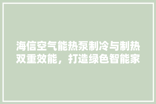 海信空气能热泵制冷与制热双重效能，打造绿色智能家居新风尚 空调