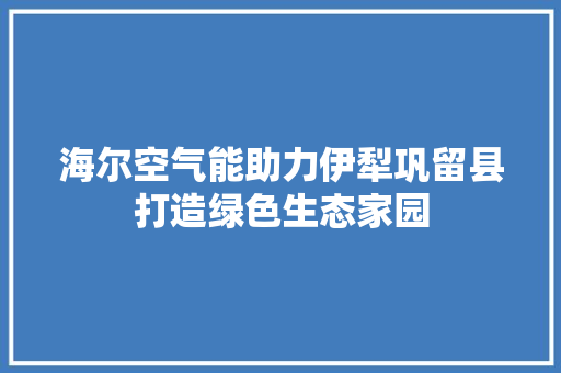 海尔空气能助力伊犁巩留县打造绿色生态家园 贴膜