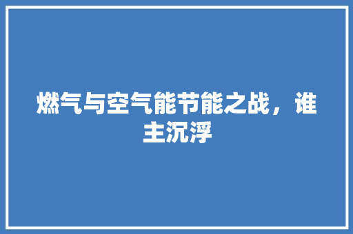 燃气与空气能节能之战，谁主沉浮 翻新改色