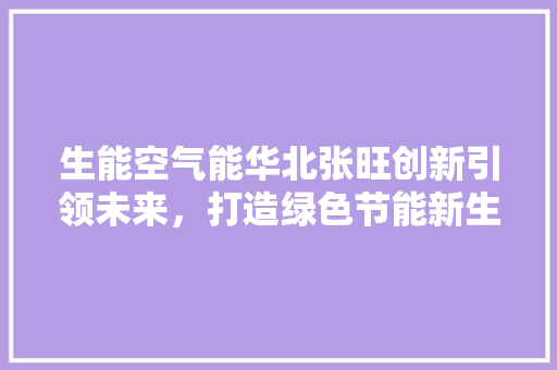 生能空气能华北张旺创新引领未来，打造绿色节能新生态 洁具维修