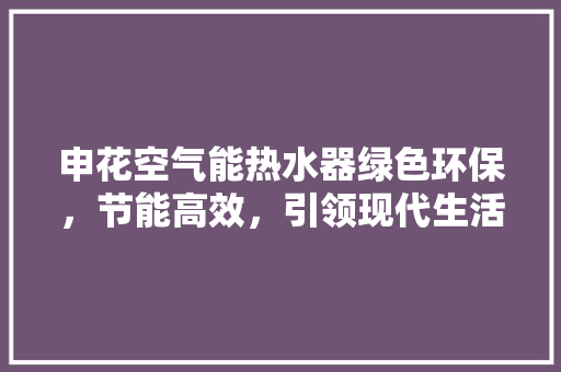 申花空气能热水器绿色环保，节能高效，引领现代生活新风尚 空调