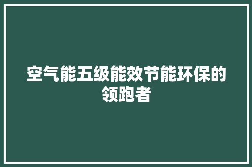 空气能五级能效节能环保的领跑者 水电维修