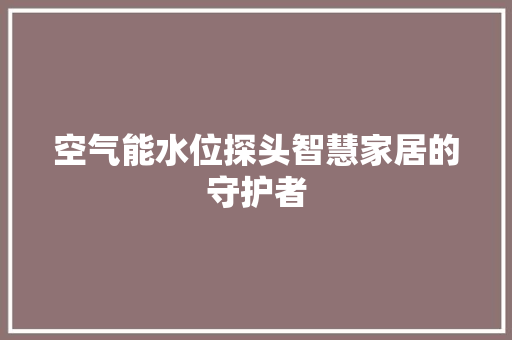 空气能水位探头智慧家居的守护者 旧房改造