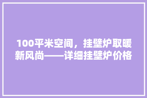 100平米空间，挂壁炉取暖新风尚——详细挂壁炉价格与选购方法 空调