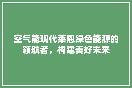 空气能现代莱恩绿色能源的领航者，构建美好未来 贴膜