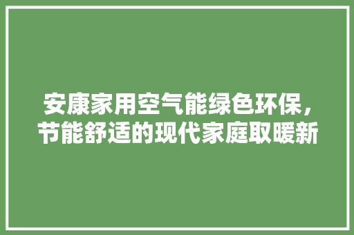 安康家用空气能绿色环保，节能舒适的现代家庭取暖新选择 热水器