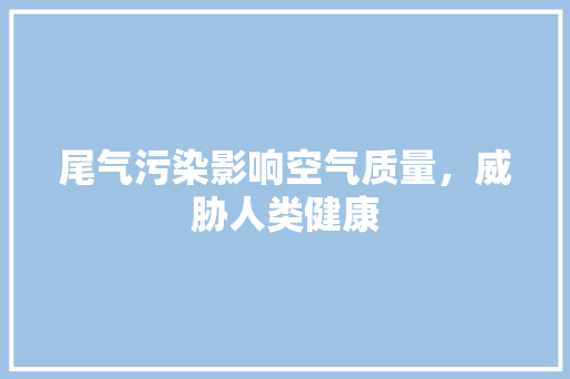 尾气污染影响空气质量，威胁人类健康 贴膜